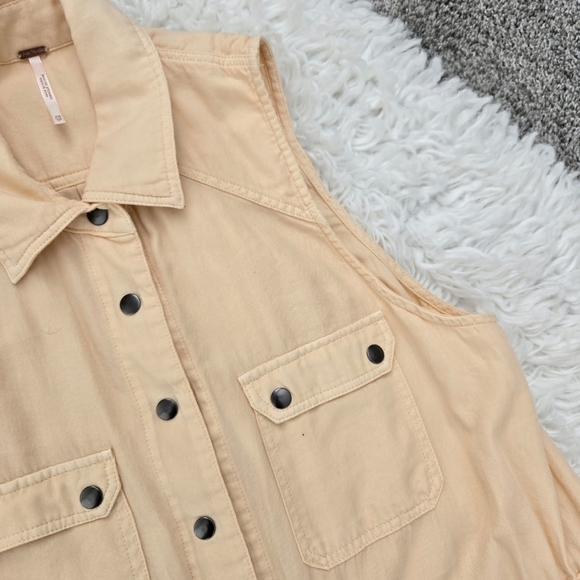 Free People Too Far Sleeveless Utility Vest Tunic. Size xsmall. Good preowned co - Picture 3 of 8